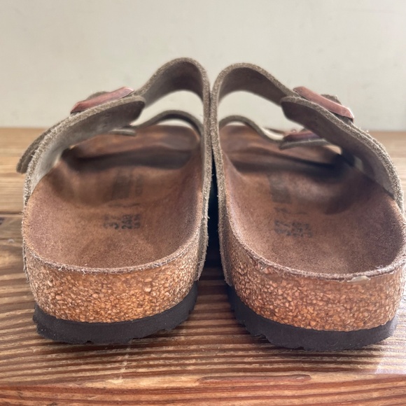 Arizona Taupe Suede Birkenstock Sandals Taupe 37 - Picture 11 of 11